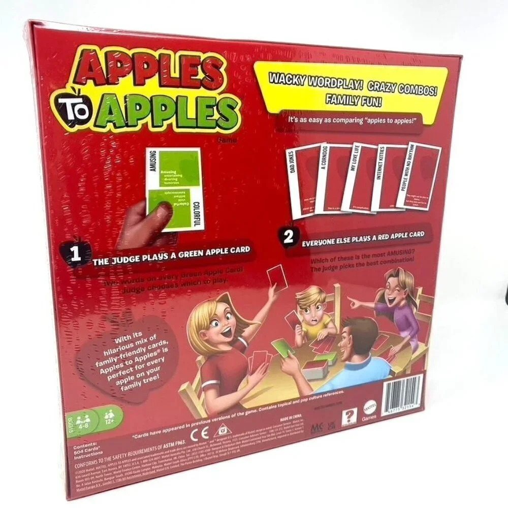 Apples To Apples Card Family Game For Kids Adults Make Hilarious Comparisons